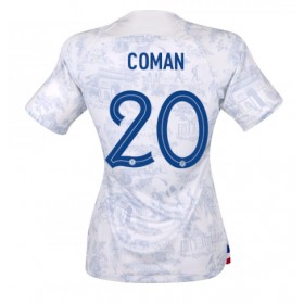 Damen Fußballbekleidung Frankreich Kingsley Coman #20 Auswärtstrikot WM 2022 Kurzarm